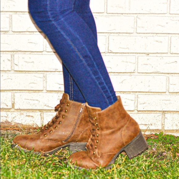 Brown Combat Boots - Picture 2 of 4